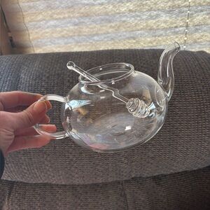 Glass Teapot & Honeycomb Stir